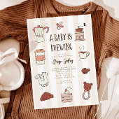 ベビー醸造男女兼用ベビーシャワー招待状 招待状