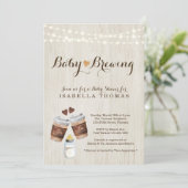 ベビー醸造茶パーティーベビーシャワー招待状 招待状 (スタンド正面)