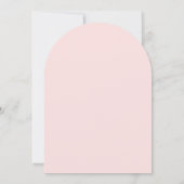 ベビー醸造茶パーティー女の子の赤ちゃんシャワーピンク 招待状 (裏面)