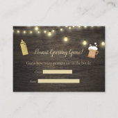 ベビー醸造金ゴールド推測ゲーム赤ちゃんシャワー エンクロージャーカード (正面)