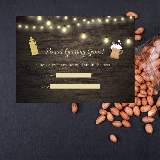 ベビー醸造金ゴールド推測ゲーム赤ちゃんシャワー エンクロージャーカード