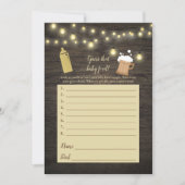 ベビー醸造金ゴールド推測ベビー食品シャワーゲーム 招待状 (正面)