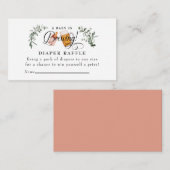 ベビー醸造 |水彩赤ちゃんシャワー エンクロージャーカード (正面/裏面)