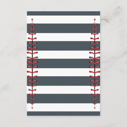 ベビー野球の赤ちゃんシャワーの願い エンクロージャーカード (裏面)