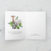 ベビー野生動物 |赤ちゃんシャワーありがとう サンキューカード (内部)