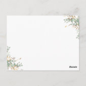 ベビー金ゴールドの赤ちゃんシャワーの願い ポストカード (裏面)