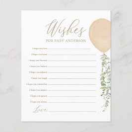 ベビー金ゴールドバルーンベビーシャワーゲームの願い