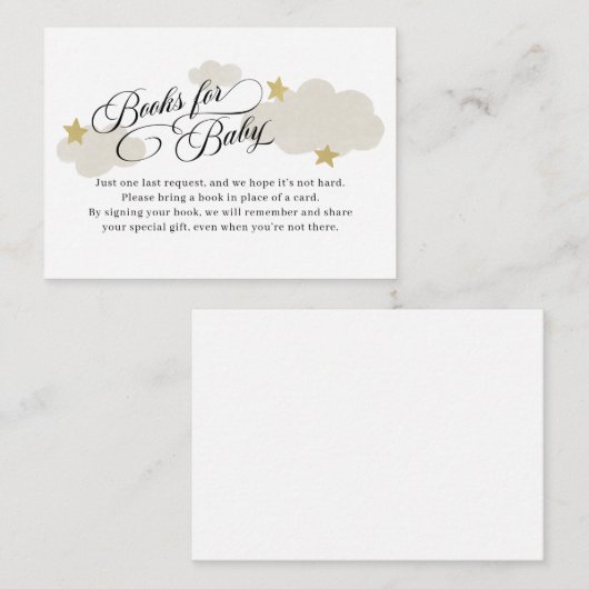ベビー金ゴールド星空シャワーエンクロージャカード用ブック エンクロージャーカード (正面/裏面)