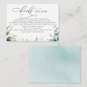 ベビー金ゴールド緑化要求カード用ブック エンクロージャーカード