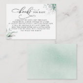 ベビー銀緑リクエストカード用の書籍 エンクロージャーカード (正面/裏面)