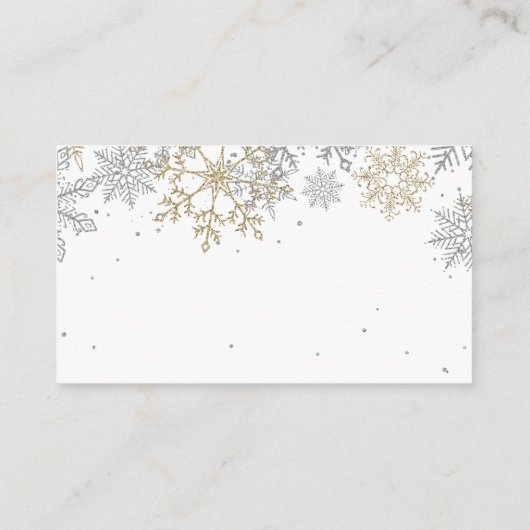 ベビー銀金ゴールドスノーフレーク用ブックス エンクロージャーカード (裏面)