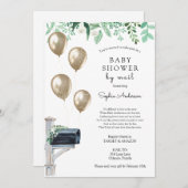 ベビー長距離シャワー（郵便） 招待状 (正面/裏面)