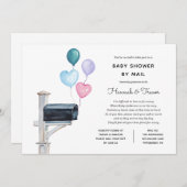 ベビー長距離シャワー（郵便） 招待状 (正面/裏面)