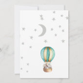 ベビー開花かわいい素朴動物招待状 招待状 (裏面)