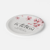 ベビー開花さくらんぼブロッサムベイビーシャワー ペーパープレート (アングル)