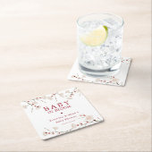 ベビー開花さくらんぼブロッサム スクエアペーパーコースター (インサイチュ)