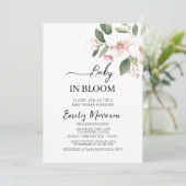 ベビー開花さくらんぼ花赤ちゃんシャワー 招待状 (スタンド正面)