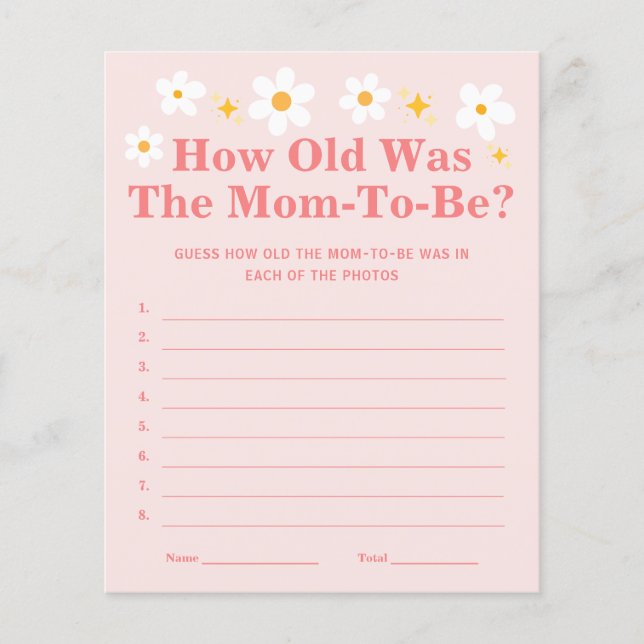 ベビー開花で母親は何歳のゲームだった (正面)