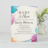 ベビー開花とバルーン赤ちゃんシャワー 招待状 (スタンド正面)