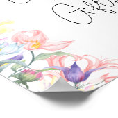 ベビー開花の赤ちゃんシャワーカードとギフト ポスター (角)