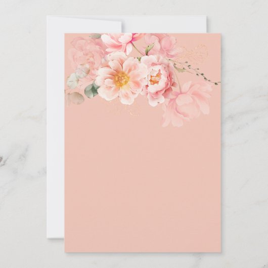 ベビー開花の赤ちゃんシャワー 招待状 (裏面)