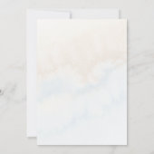 ベビー開花ほこりっぽいブルーバラベビーエレガントシャワー 招待状 (裏面)