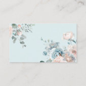 ベビー開花ほこりっぽいブルーベビーシャワーおむつラッフル エンクロージャーカード (裏面)