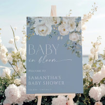 ベビー開花ほこりっぽい青フローラ男の子シャワー