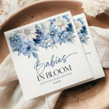 ベビー開花ほこりっぽい青フローラ赤ちゃんシャワー