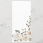 ベビー開花アイボリーフローラベビーシャワーメニュー メニュー (裏面)