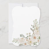 ベビー開花アイボリーフローラベビーシャワー招待状 (裏面)