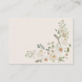 ベビー開花アイボリーフローラベビーシャワー エンクロージャーカード (裏面)
