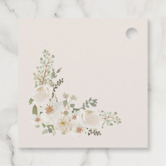 ベビー開花アイボリーフローラベビーシャワー フェイバータグ (裏面)