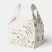 ベビー開花アイボリーフローラベビーシャワー フェイバーボックス (正面サイド)