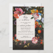 ベビー開花エレガントフローラベビーシャワー 招待状 (正面)