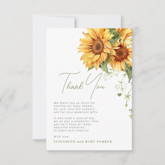 ベビー開花エレガントフローラ サンキューカード (正面)