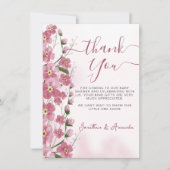 ベビー開花ガールピンクフローラシャワー サンキューカード (正面)