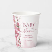 ベビー開花ガールピンクフローラシャワー 紙コップ (裏面)