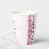 ベビー開花ガールピンクフローラシャワー 紙コップ (右)