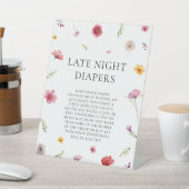 ベビー開花シャワー深夜おむつゲーム 台座サイン (インサイチュ)