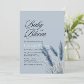 ベビー開花ダスティブルーパンパスベイビーシャワー 招待状 (スタンド正面)