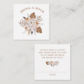 ベビー開花ダークTerracotta Boho本を持って来る エンクロージャーカード (正面/裏面)