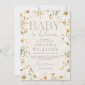 ベビー開花デイジーベビーシャワー 招待状 (正面)