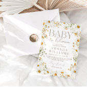ベビー開花デイジーベビーシャワー 招待状