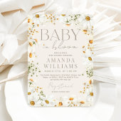 ベビー開花デイジーベビーシャワー 招待状