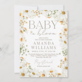 ベビー開花デイジーベビーシャワー 招待状 (正面)