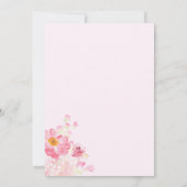 ベビー開花バタフライベビーシャワー招待状 招待状 (裏面)