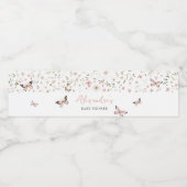 ベビー開花バタフライベビーシャワー ペットボトルラベル (シングルラベル)