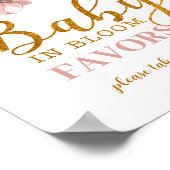 ベビー開花パンパスフライトサインフローラ ポスター (角)