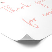 ベビー開花ピンクフローラありがとう来。 ポスター (角)